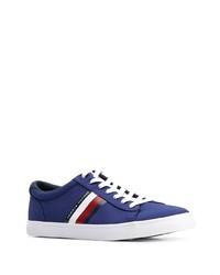 Baskets basses en toile bleu marine Tommy Hilfiger