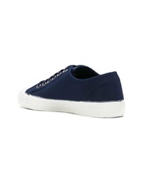 Baskets basses en toile bleu marine Stutterheim