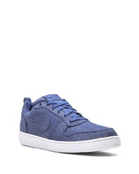 Baskets basses en toile bleues Nike