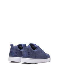 Baskets basses en toile bleues Nike