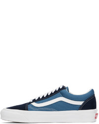 Baskets basses en toile bleues Vans