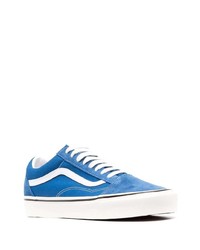 Baskets basses en toile bleues Vans