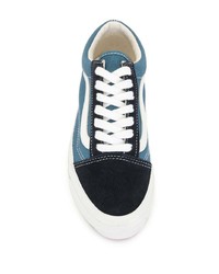 Baskets basses en toile bleues Vans