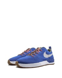 Baskets basses en toile bleues Nike