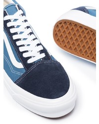 Baskets basses en toile bleues Vans