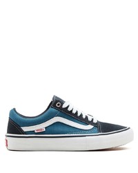 Baskets basses en toile bleues Vans