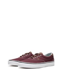 Baskets basses en toile bordeaux Vans