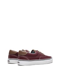 Baskets basses en toile bordeaux Vans