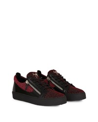 Baskets basses en toile bordeaux Giuseppe Zanotti