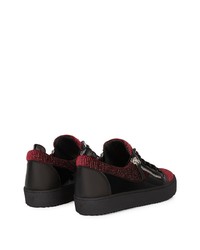 Baskets basses en toile bordeaux Giuseppe Zanotti