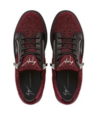 Baskets basses en toile bordeaux Giuseppe Zanotti