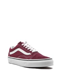 Baskets basses en toile bordeaux Vans