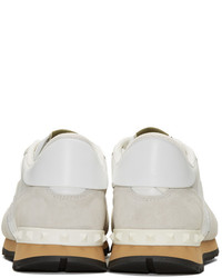 Baskets basses en toile camouflage blanches Valentino