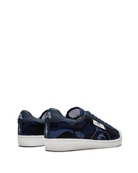 Baskets basses en toile camouflage bleu marine A Bathing Ape