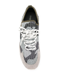 Baskets basses en toile camouflage grises Diesel