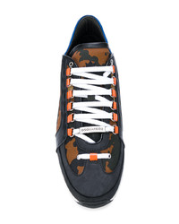 Baskets basses en toile camouflage multicolores DSQUARED2