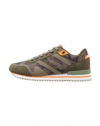 Baskets basses en toile camouflage olive Superdry