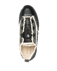 Baskets basses en toile camouflage vert foncé Yohji Yamamoto