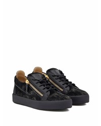 Baskets basses en toile camouflage vert foncé Giuseppe Zanotti