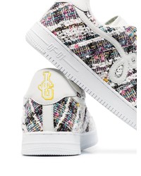 Baskets basses en toile écossaises multicolores John Geiger