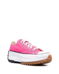 Baskets basses en toile fuchsia Converse