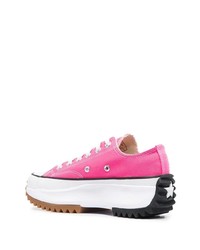 Baskets basses en toile fuchsia Converse