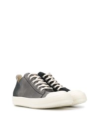 Baskets basses en toile gris foncé Rick Owens DRKSHDW