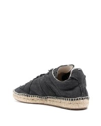 Baskets basses en toile gris foncé Maison Margiela