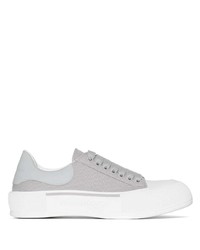 Baskets basses en toile grises Alexander McQueen