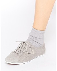 Baskets basses en toile grises Fred Perry
