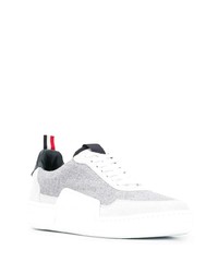 Baskets basses en toile grises Thom Browne