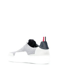 Baskets basses en toile grises Thom Browne