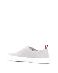 Baskets basses en toile grises Thom Browne