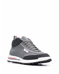 Baskets basses en toile grises Thom Browne