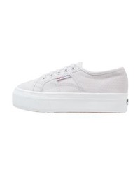 Baskets basses en toile grises Superga