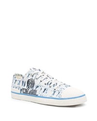 Baskets basses en toile imprimé tie-dye bleu clair Isabel Marant