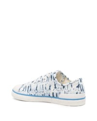 Baskets basses en toile imprimé tie-dye bleu clair Isabel Marant