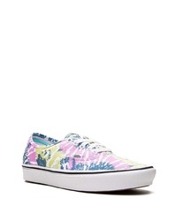 Baskets basses en toile imprimé tie-dye bleu clair Vans