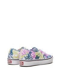 Baskets basses en toile imprimé tie-dye bleu clair Vans