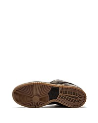 Baskets basses en toile imprimé tie-dye marron Nike