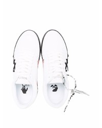 Baskets basses en toile imprimées blanches et noires Off-White