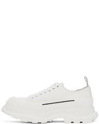 Baskets basses en toile imprimées blanches et noires Alexander McQueen