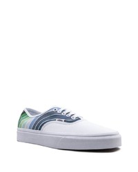 Baskets basses en toile imprimées blanches Vans