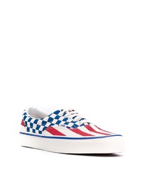 Baskets basses en toile imprimées blanches Vans