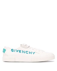 Baskets basses en toile imprimées blanches Givenchy