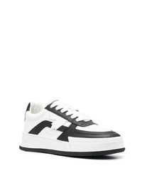 Baskets basses en toile imprimées blanches DSQUARED2