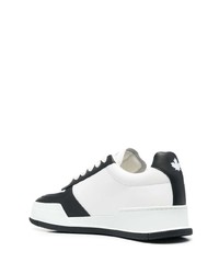 Baskets basses en toile imprimées blanches DSQUARED2