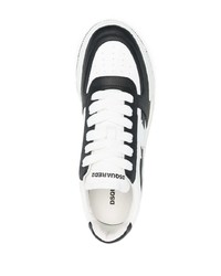 Baskets basses en toile imprimées blanches DSQUARED2