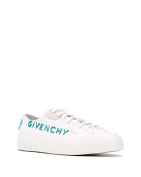 Baskets basses en toile imprimées blanches Givenchy