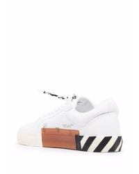 Baskets basses en toile imprimées blanches Off-White